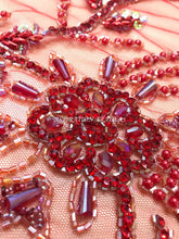 Load image into Gallery viewer, Red Color Gorgeous Luxury ALL over Work NET Lace Applique - AP010