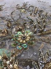 Load image into Gallery viewer, NEW Supperior Quality Stone Sequience Beads beaded NET Lace Applique Design - AP026