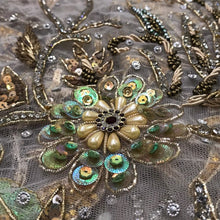 Load image into Gallery viewer, NEW Supperior Quality Stone Sequience Beads beaded NET Lace Applique Design - AP026