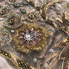 Load image into Gallery viewer, NEW Supperior Quality Stone Sequience Beads beaded NET Lace Applique Design - AP026