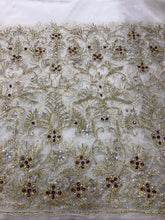 Load image into Gallery viewer, Heavy Hande Beaded Crystal Stone Applique Design - AP031