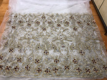 Load image into Gallery viewer, Heavy Hande Beaded Crystal Stone Applique Design - AP031