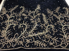 Load image into Gallery viewer, Beautiful RED Designer african net lace Crystal Stone work Applique Design - AP034