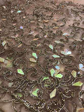 Load image into Gallery viewer, Gold Color Big design Silver Crystal Stone Beaded Applique Design - AP035