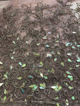 Load image into Gallery viewer, Gold Color Big design Silver Crystal Stone Beaded Applique Design - AP035