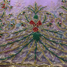 Load image into Gallery viewer, Sweet LILAC color New designer Applique Design On French Net lace fabric - AP045