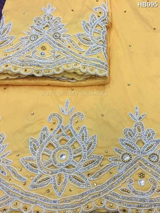 Beautiful Heavy Beaded Fabric With 2 Yard Netlace Blouse HB095