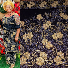 Load image into Gallery viewer, Black Color Designer Heavy Beaded VIP George Wrapper With Blouse- HB130