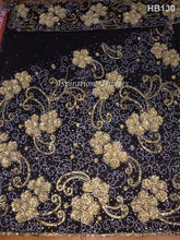 Load image into Gallery viewer, Black Color Designer Heavy Beaded VIP George Wrapper With Blouse- HB130