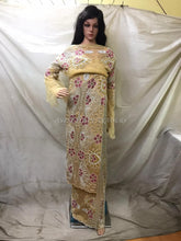 Load image into Gallery viewer, Champagne Gold Color African Heavy VIP George Wrapper Set with SIDE FRINGES - HB161