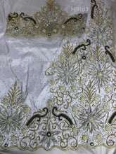 Load image into Gallery viewer, RED Color Heavy beaded George Wrapper with sequins George wrapper with blouse - HB163