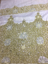 Load image into Gallery viewer, New fashion White African George Wrapper with sequins George set - HB165