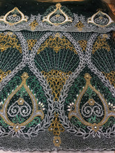 Load image into Gallery viewer, High-Quality Heavy Beaded Designer African/ UGO Wedding VIP George wrapper - HB168