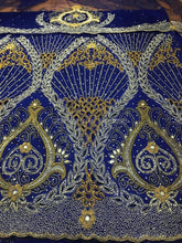 Load image into Gallery viewer, High-Quality Heavy Beaded Designer African/ UGO Wedding VIP George wrapper - HB168