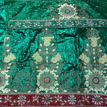 Load image into Gallery viewer, NIGERIAN Green Mettalic fabric george wrapper set - HBMG030