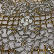 Load image into Gallery viewer, Exclusive Heavy Beaded Crystal Stone work With perfect cutwork Net Lace Designer George - NLDG050