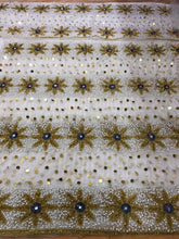 Load image into Gallery viewer, Light weight Beautiful Orange and Fushia Pink colors shade Net Lace Designer George - NLDG052