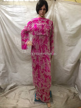 Load image into Gallery viewer, Fushia Pink Fringes Design Net Lace Designer African George Wrapper set - NLDG058