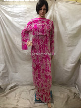Load image into Gallery viewer, Fushia Pink Fringes Design Net Lace Designer African George Wrapper set - NLDG058