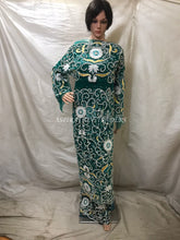 Load image into Gallery viewer, New arrival Superior Quality VIP TEAL GREE Nigerian Traditional wedding George Wrapper SET - NLDG063