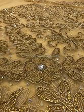 Load image into Gallery viewer, Champange Gold Color With All Golden Designer Work NET George Wrapper set - NLDG066