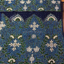 Load image into Gallery viewer, Navy Blue ALL Sequience Beads Work NET George Wrapper set - NLDG067