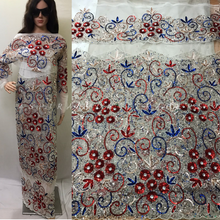 Load image into Gallery viewer, All Sequence Work White Net Lace George Wrapper with fancy Matching Blouse - NLDG073