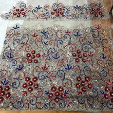 Load image into Gallery viewer, All Sequence Work White Net Lace George Wrapper with fancy Matching Blouse - NLDG073