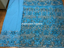 Load image into Gallery viewer, High Quality Aspiration Silk Taffeta and Net Fabrics George With Stone Work Nigerian George Wrapper set - NLDG077