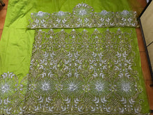 Load image into Gallery viewer, New 2022 African Designer NET lace Heavily Beaded George Wrapper set - NLDG100