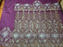 Load image into Gallery viewer, New 2022 African Designer NET lace Heavily Beaded George Wrapper set - NLDG100