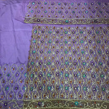 Load image into Gallery viewer, NEW Exclusive LILAC Color Heavy Beaded Designer African george wrapper set - NLDG111