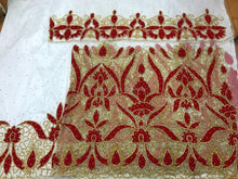 Load image into Gallery viewer, Beautiful Pure White Net fabric George wrapper with Red Patches work With Blouse - NLDG113