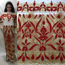 Load image into Gallery viewer, Beautiful Pure White Net fabric George wrapper with Red Patches work With Blouse - NLDG113