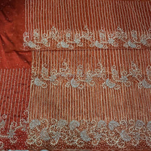 Load image into Gallery viewer, Burnt Orange Heavy Beaded Designer Nigerian Wedding George wrapper set - NLDG114