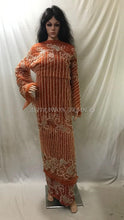 Load image into Gallery viewer, Burnt Orange Heavy Beaded Designer Nigerian Wedding George wrapper set - NLDG114