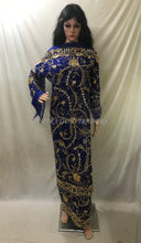 Load image into Gallery viewer, Royal Blue color For Nigerial Royal Wedding Brides Fav George wrapper fabric set - NLDG115