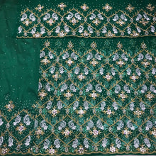 Load image into Gallery viewer, Nigerian Green Nigerian Wedding bride Wear George Wrapper Set - NLDG116
