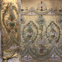 Load image into Gallery viewer, Latest African Trending Net Fabric Designer George Wrapper Set - NLDG117