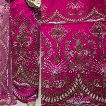 Load image into Gallery viewer, Latest African Trending Net Fabric Designer George Wrapper Set - NLDG117