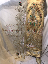 Load image into Gallery viewer, Latest African Trending Net Fabric Designer George Wrapper Set - NLDG117