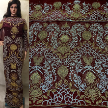 Load image into Gallery viewer, Designer Heavy Crystal Work Net Lace George Wrapper With Blouse- NLVG066