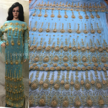 Load image into Gallery viewer, Hand Made 3D Flowers Big Work Trending Net lace VIP George Set - NLVG083