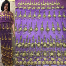 Load image into Gallery viewer, Hand Made 3D Flowers Big Work Trending Net lace VIP George Set - NLVG083