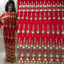 Load image into Gallery viewer, Hand Made 3D Flowers Big Work Trending Net lace VIP George Set - NLVG083