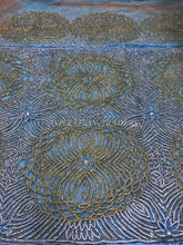 Load image into Gallery viewer, New Trending 2021 Heavy beaded VIP African Net Lace George wrapper set - NLVG095