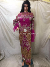 Load image into Gallery viewer, Latest Trending All Crystal stone work Net Lace George wrapper set for Africans - NLVG097