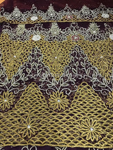 Load image into Gallery viewer, Latest Trending All Crystal stone work Net Lace George wrapper set for Africans - NLVG097