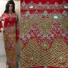 Load image into Gallery viewer, Latest Trending All Crystal stone work Net Lace George wrapper set for Africans - NLVG097