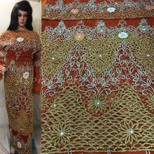 Load image into Gallery viewer, Latest Trending All Crystal stone work Net Lace George wrapper set for Africans - NLVG097